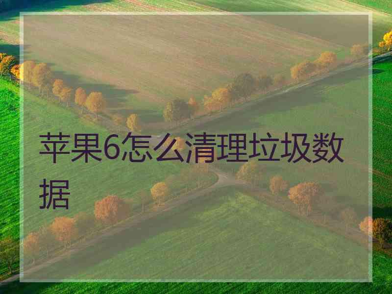 苹果6怎么清理垃圾数据