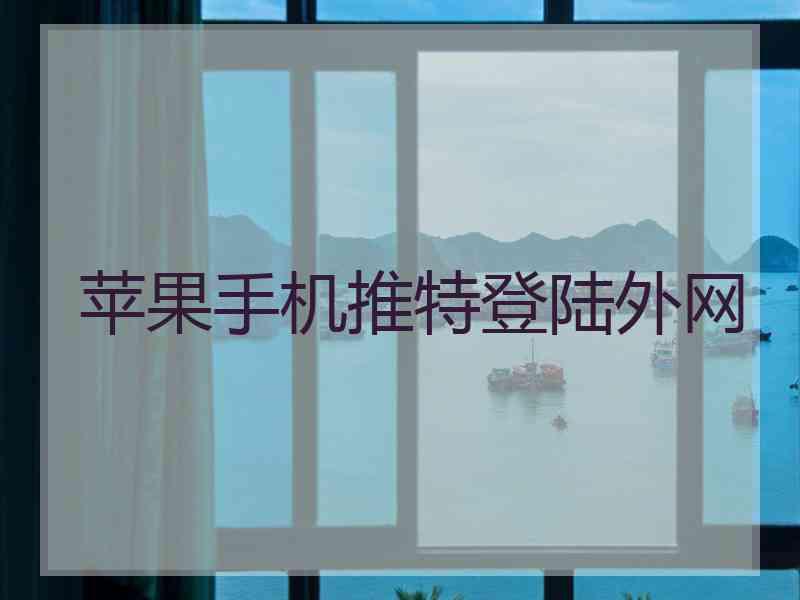 苹果手机推特登陆外网