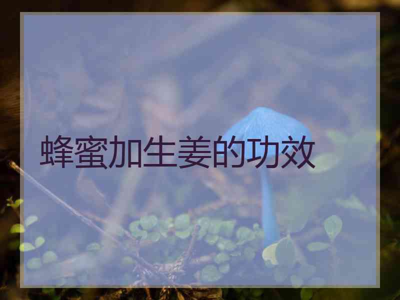 蜂蜜加生姜的功效