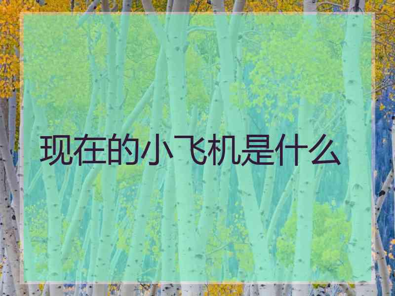 现在的小飞机是什么