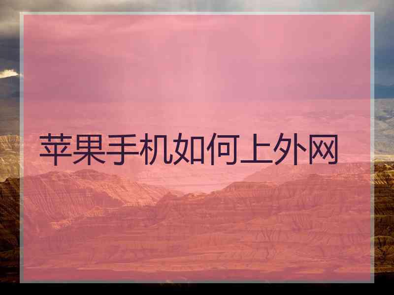 苹果手机如何上外网