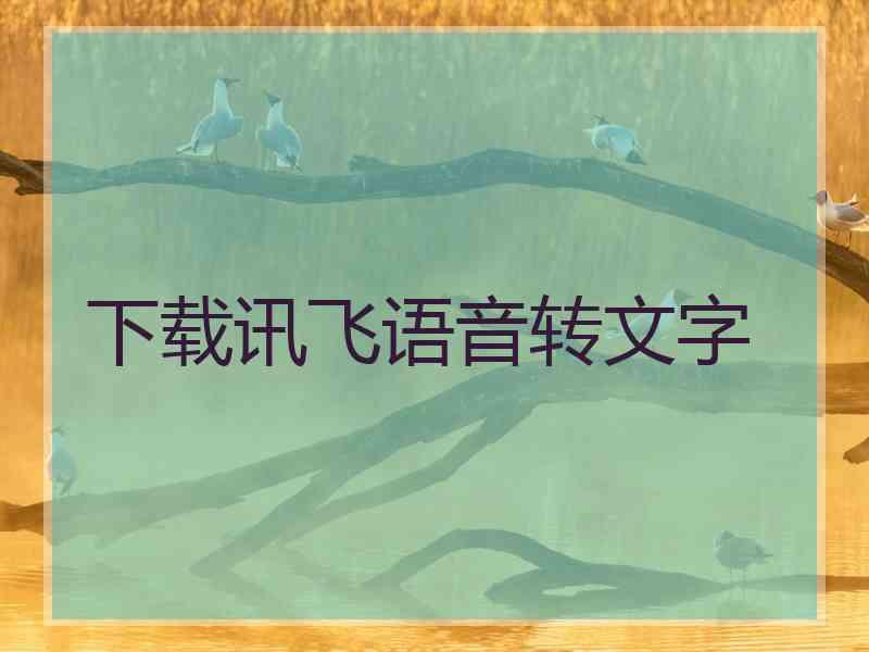 下载讯飞语音转文字