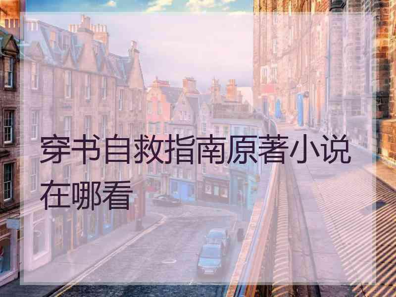 穿书自救指南原著小说在哪看