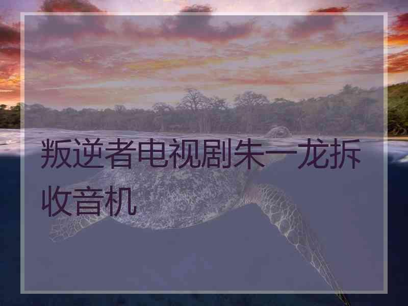 叛逆者电视剧朱一龙拆收音机