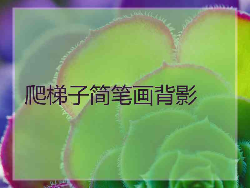 爬梯子简笔画背影