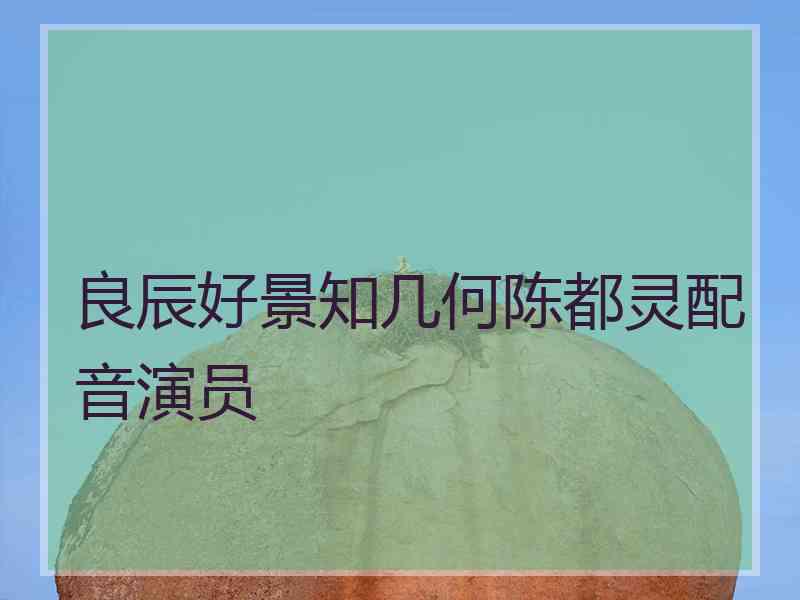 良辰好景知几何陈都灵配音演员