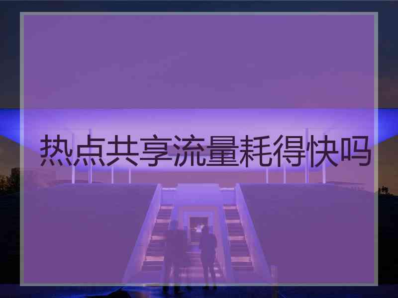 热点共享流量耗得快吗