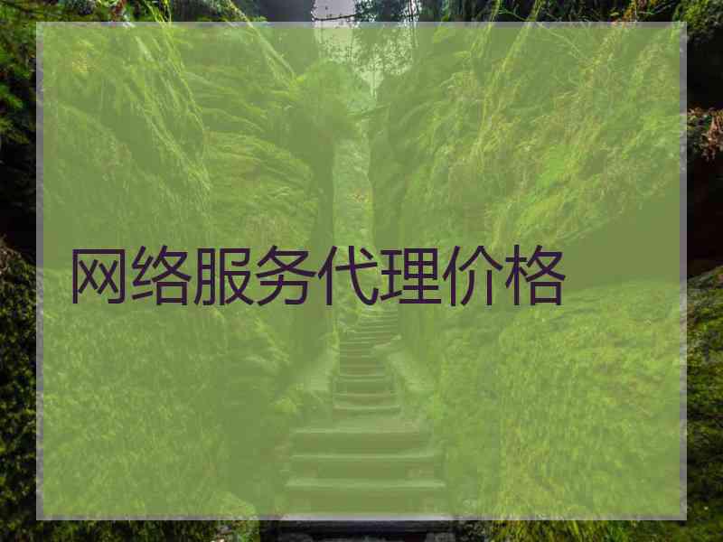 网络服务代理价格