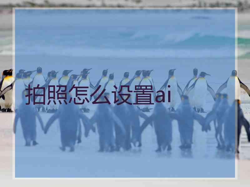 拍照怎么设置ai