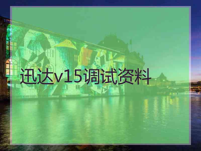迅达v15调试资料