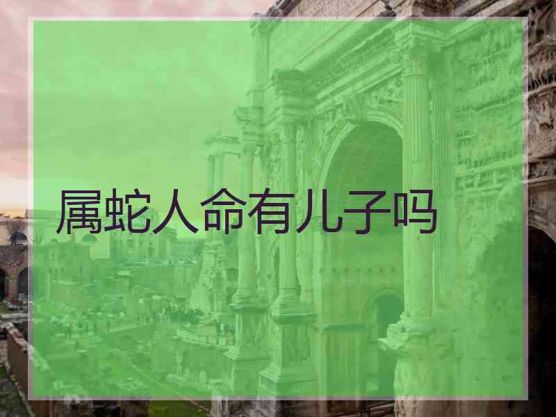 属蛇人命有儿子吗