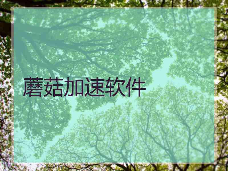 蘑菇加速软件