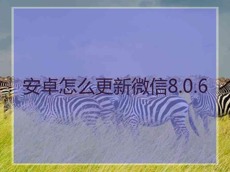 安卓怎么更新微信8.0.6