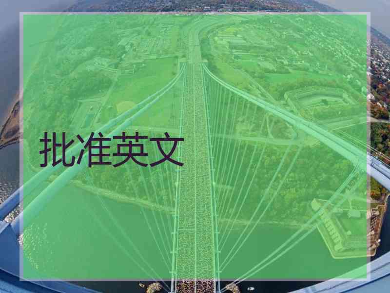 批准英文