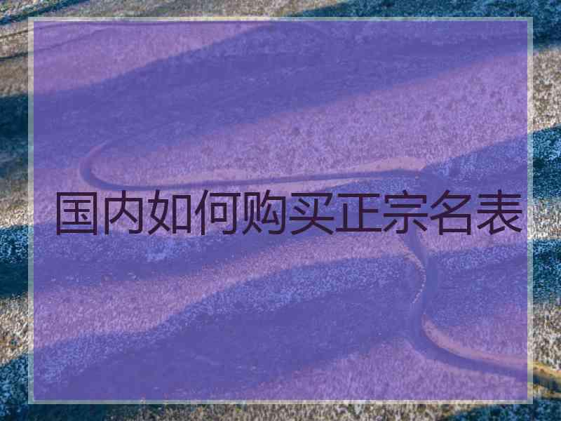 国内如何购买正宗名表