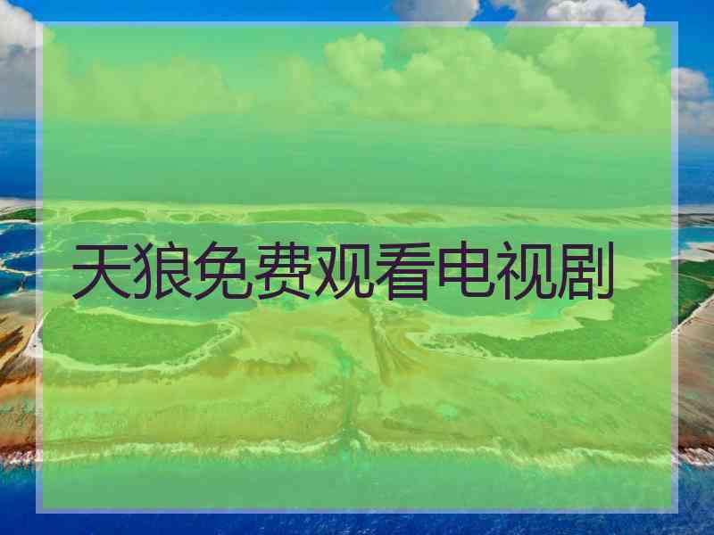 天狼免费观看电视剧
