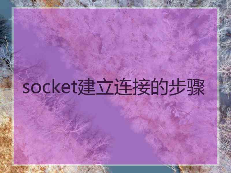 socket建立连接的步骤