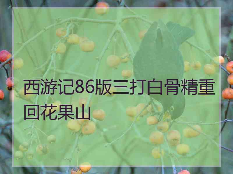 西游记86版三打白骨精重回花果山