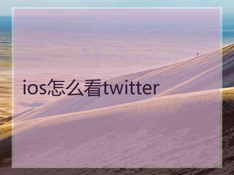 ios怎么看twitter