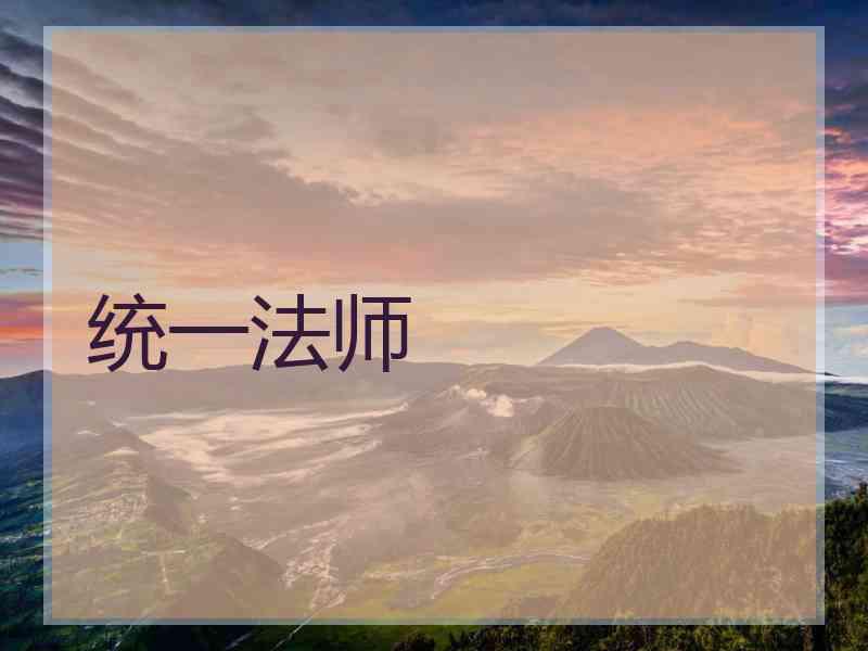 统一法师
