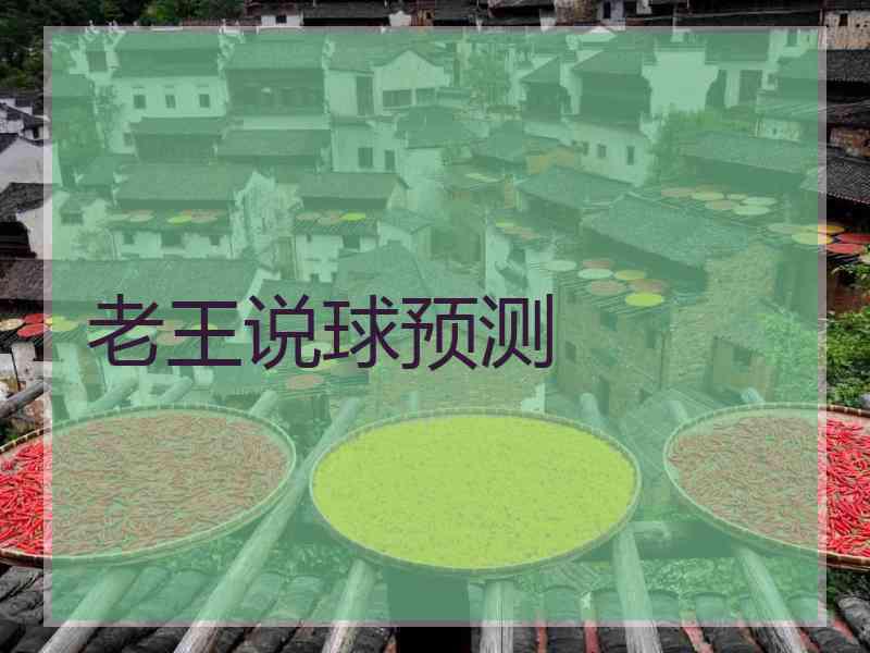 老王说球预测