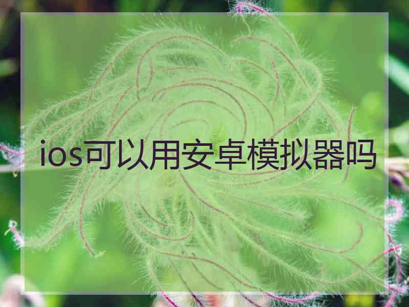 ios可以用安卓模拟器吗