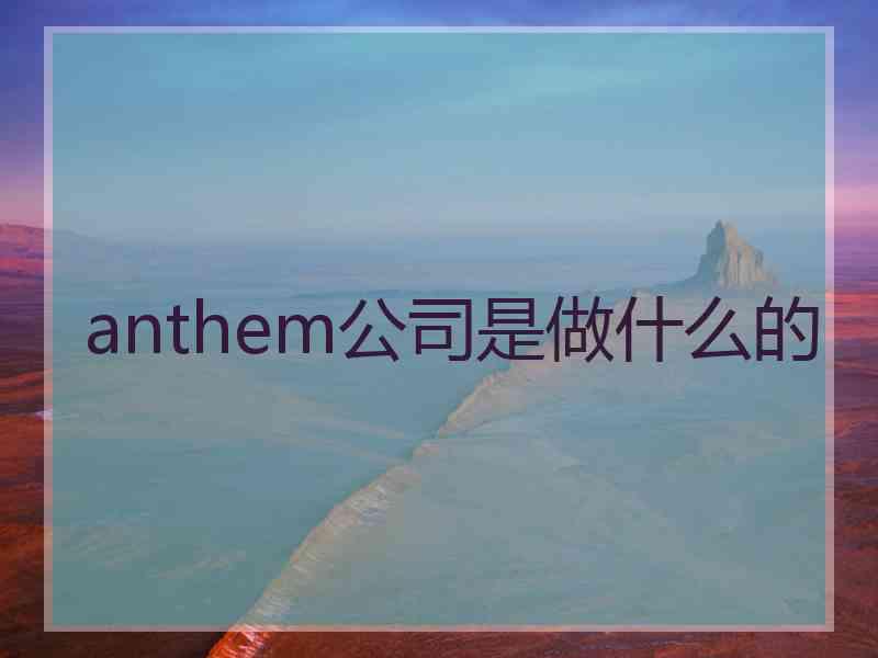anthem公司是做什么的