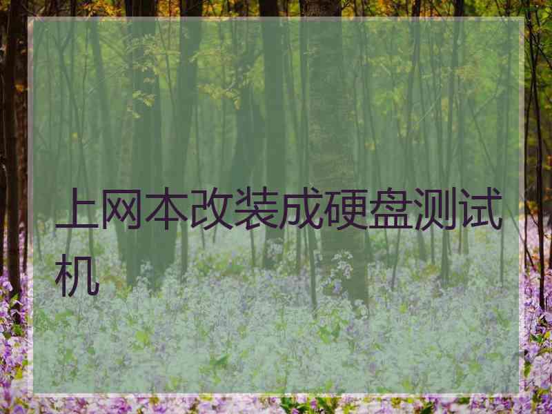 上网本改装成硬盘测试机