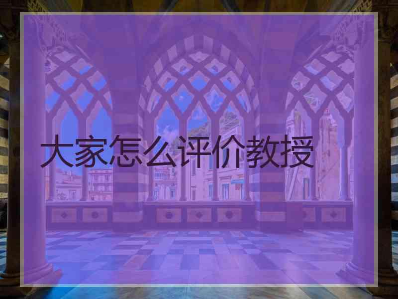 大家怎么评价教授
