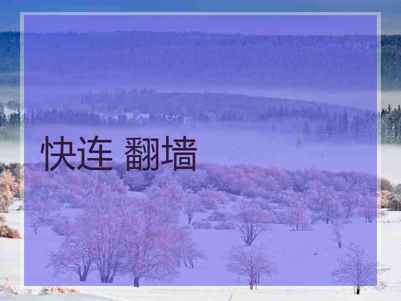 快连 翻墙