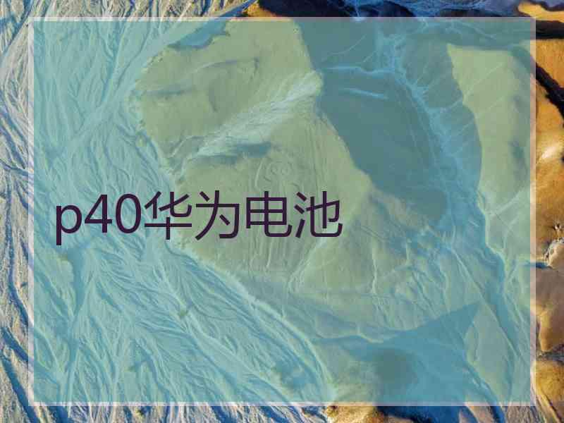p40华为电池