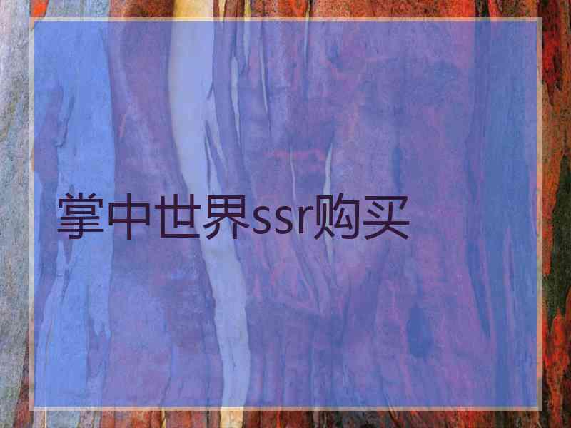 掌中世界ssr购买