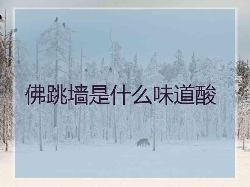 佛跳墙是什么味道酸