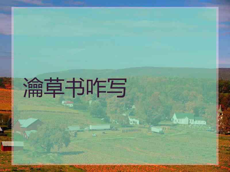 瀹草书咋写