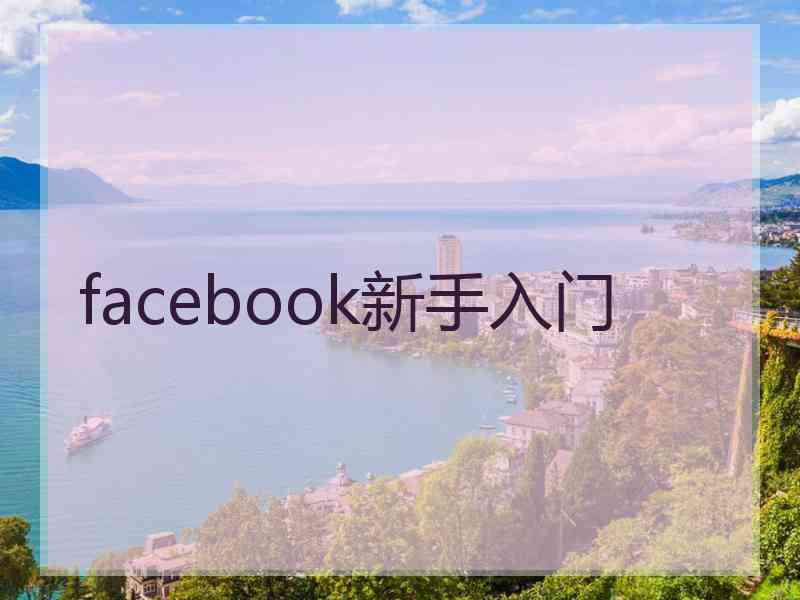 facebook新手入门