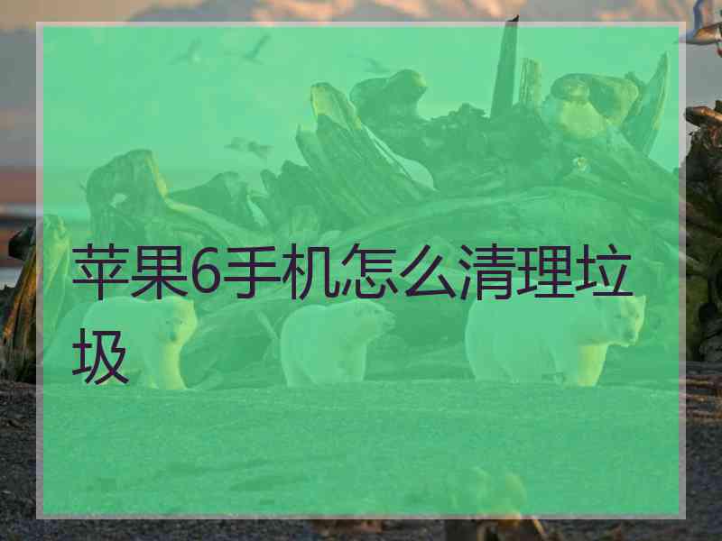苹果6手机怎么清理垃圾