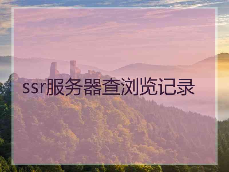 ssr服务器查浏览记录