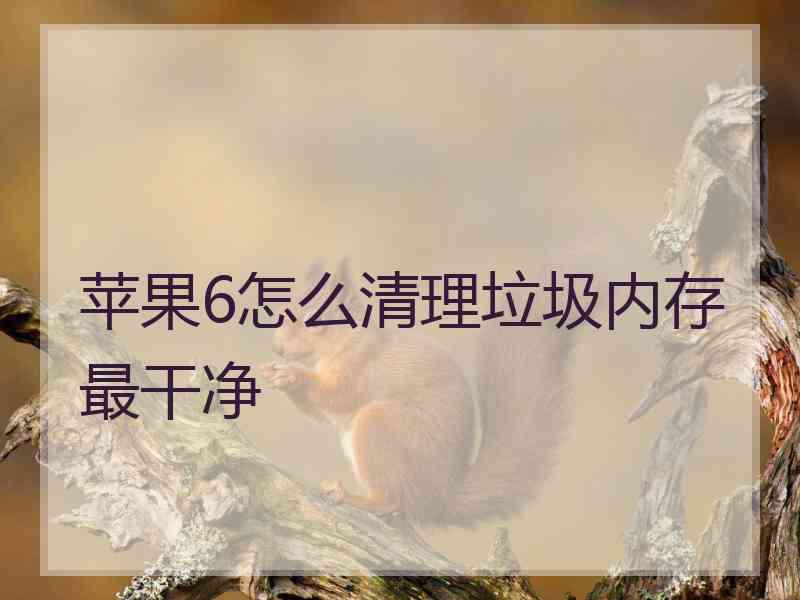 苹果6怎么清理垃圾内存最干净