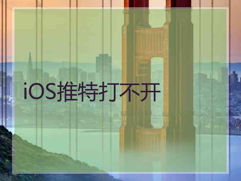 iOS推特打不开
