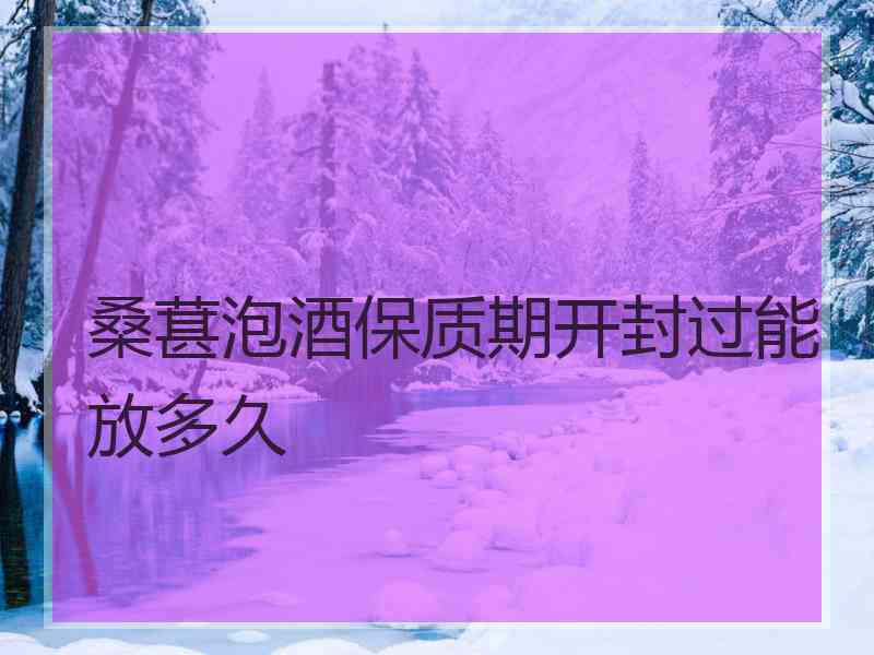 桑葚泡酒保质期开封过能放多久