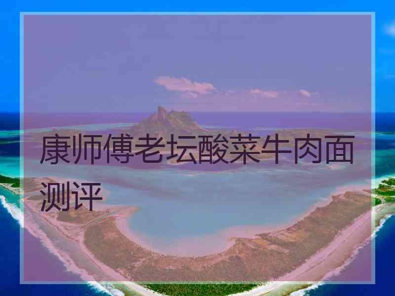 康师傅老坛酸菜牛肉面测评