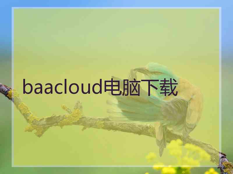 baacloud电脑下载