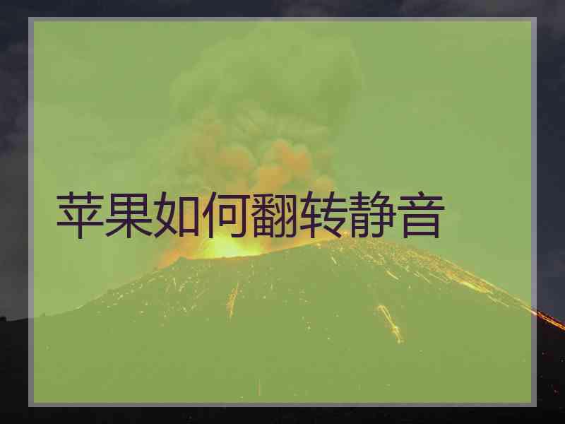 苹果如何翻转静音