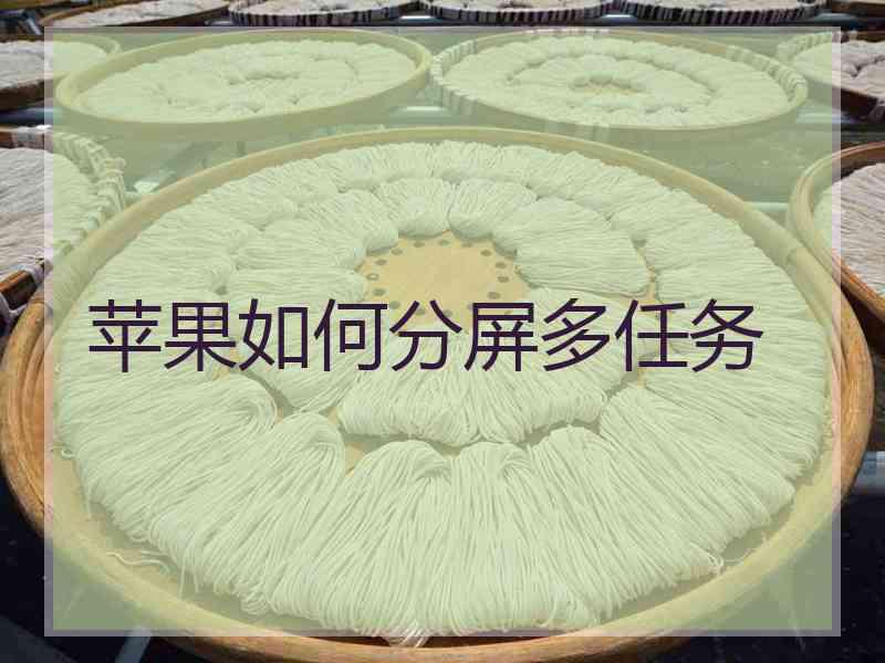 苹果如何分屏多任务