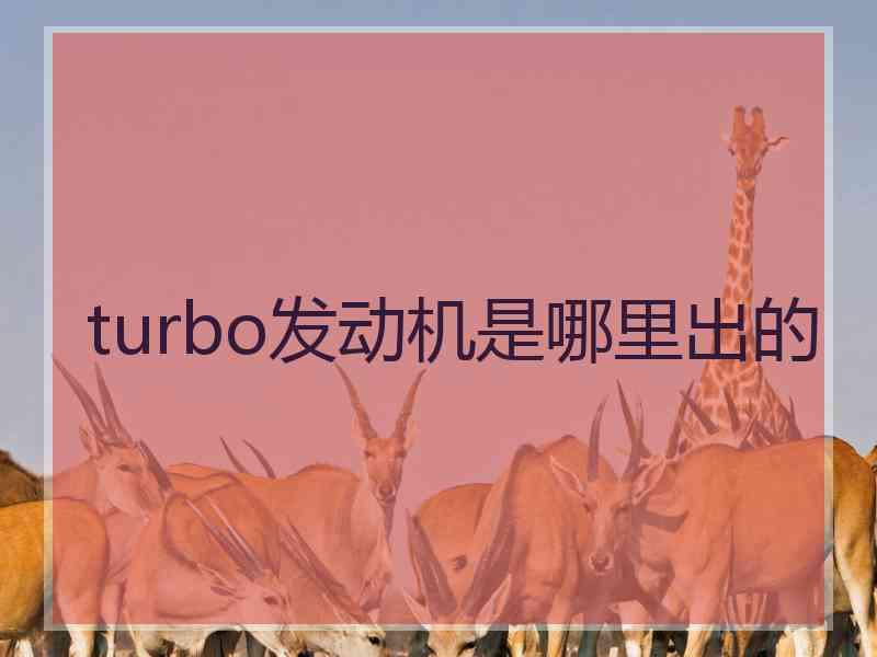 turbo发动机是哪里出的