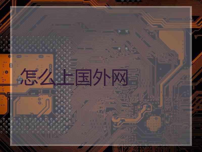 怎么上国外网