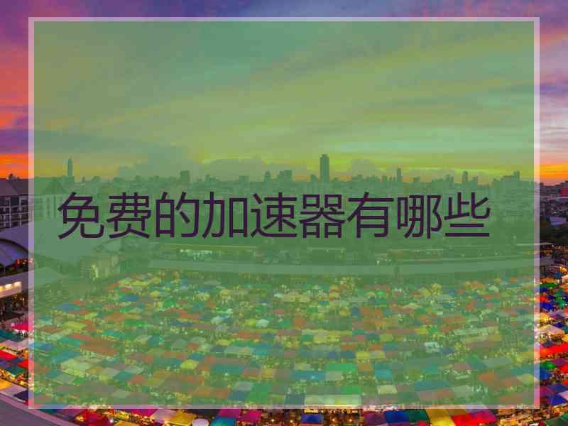 免费的加速器有哪些