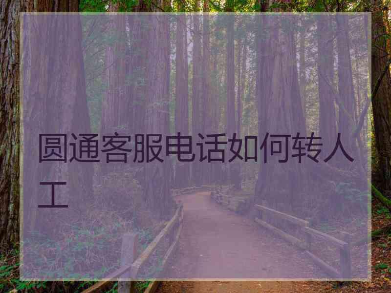 圆通客服电话如何转人工