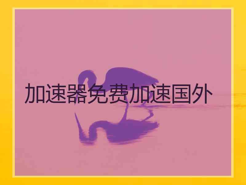 加速器免费加速国外