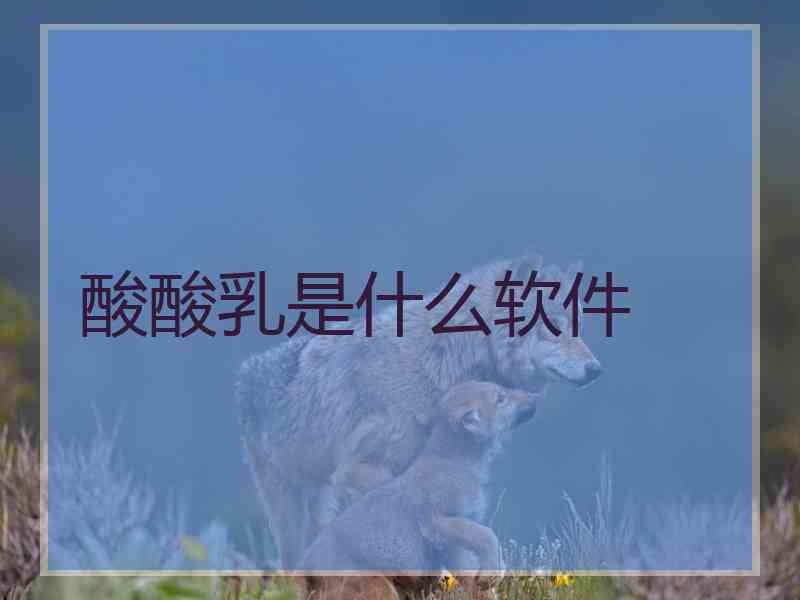 酸酸乳是什么软件